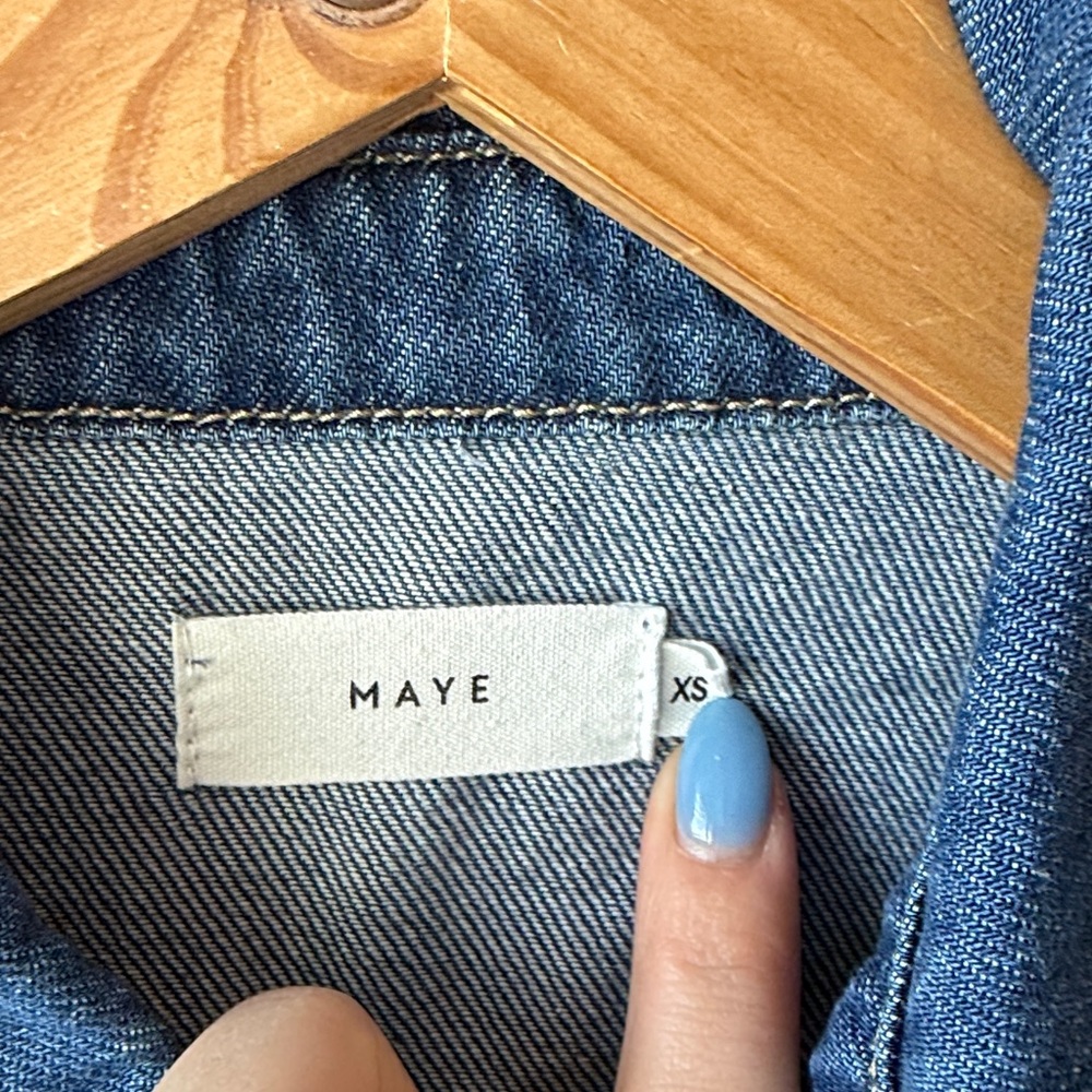 MAYE Classic Denim Button Down - Picture 9 of 11